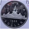 Image 1 : 1986 PROOF CAMEO CANADA VOYAGER DOLLAR