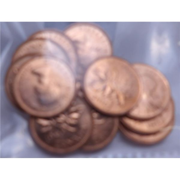 12 - 1963 CH/BU LAST OF CANADA PENNIES