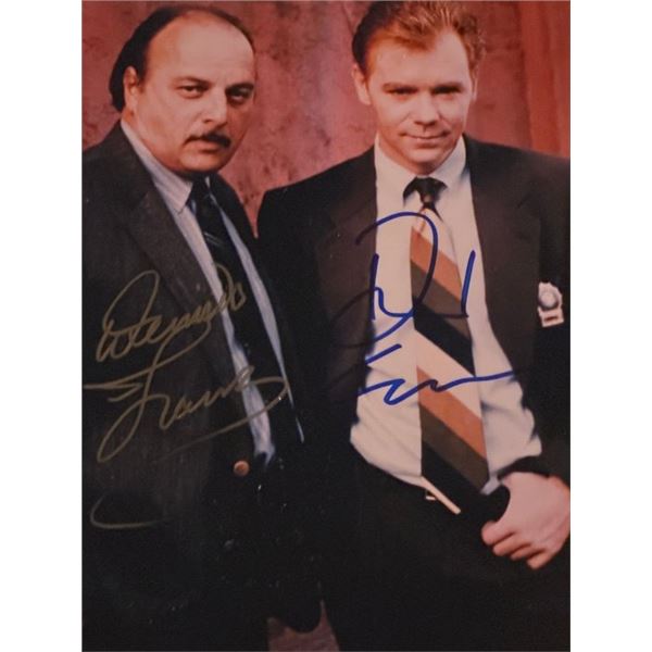 NYPD Blue Dennis Franz and David Caruso signed photo