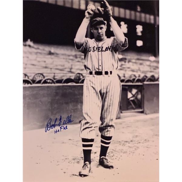 Cleveland Indians pitcher Bob Feller signed photo