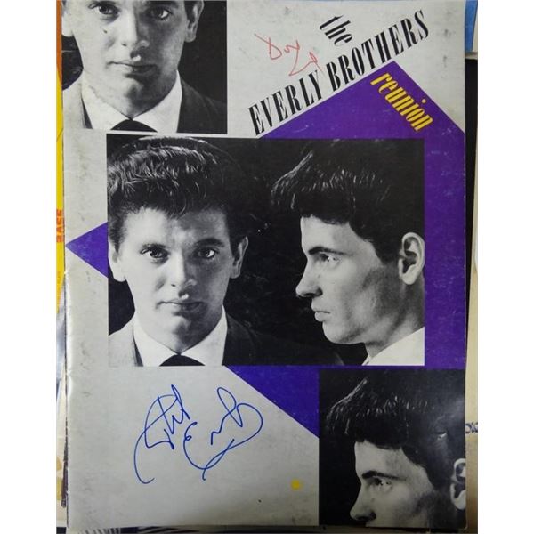 Everly Brothers signed tour program