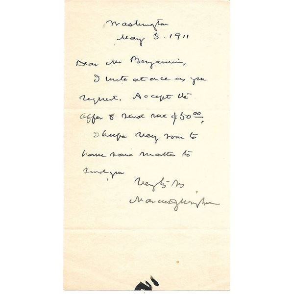 Confederate General Marcus J. Wright Signed Civil War Letter