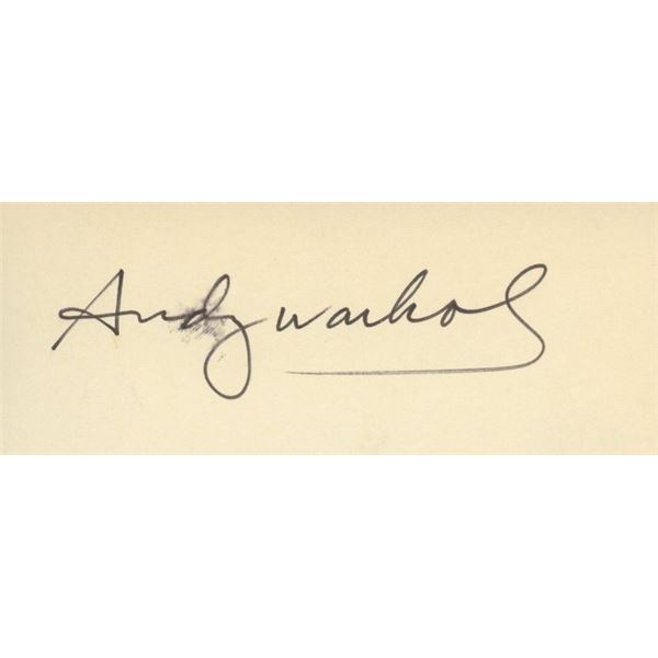 Artist Andy Warhol original signature