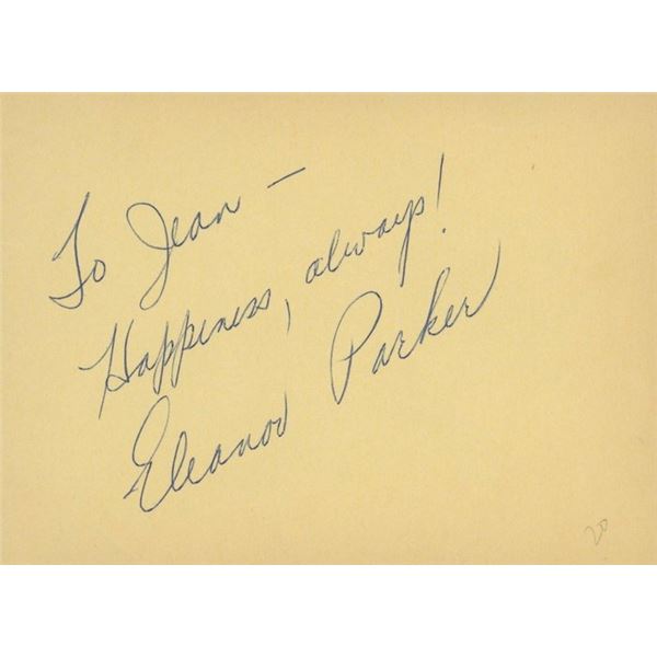 The Sound of Music Eleanor Parker signed note
