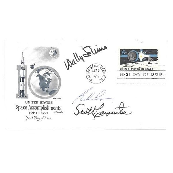 Mercury Gemini Astronaut Wally Schirra signed space cover