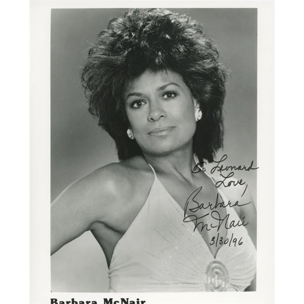 Venus In Furs Barbara McNair signed photo