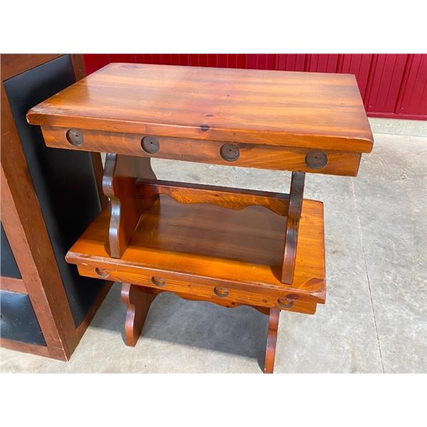 2 WOODEN 30IN END STANDS