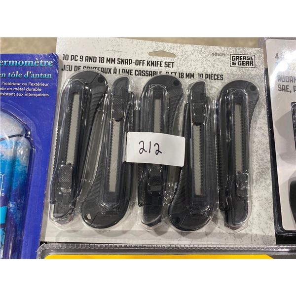 10PC UTILITY KNIFE SET