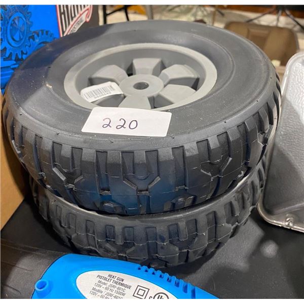 2 HARD PLASTIC DOLLY CART WHEELS