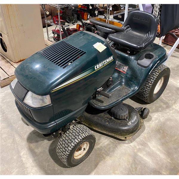 CRAFTSMAN 46IN RIDE-ON LAWN MOWER - GAS POWERED - RUNS AND WORKS
