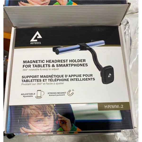 MAGNETIC HEADREST HOLDER FOR TABLETS AND SMARTPHONES