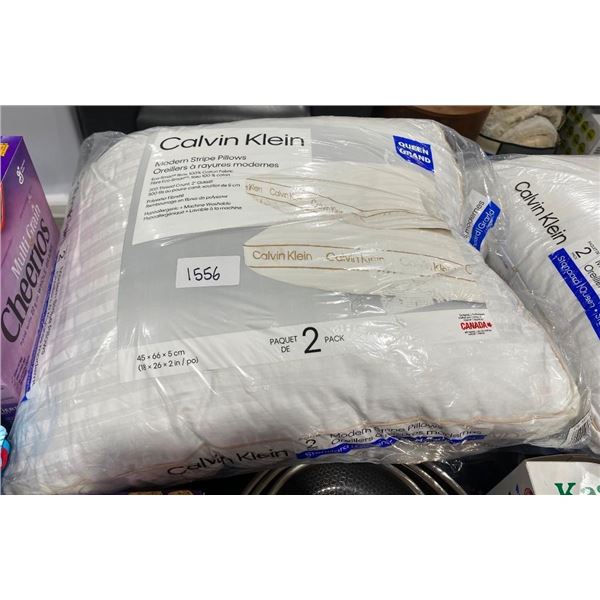 2 CALVIN KLEIN QUEEN SIZE PILLOWS