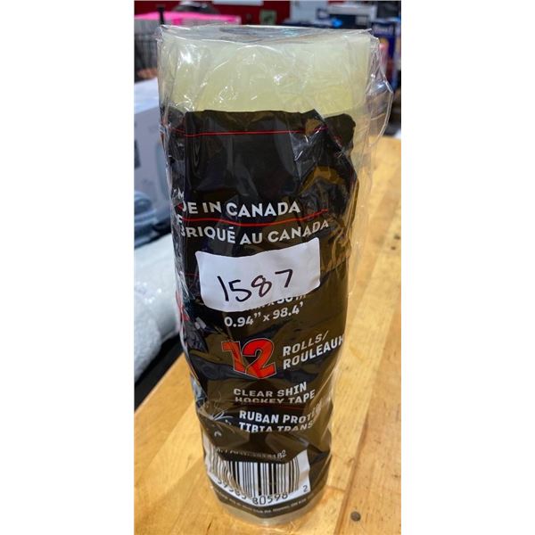 12 ROLLS OF CLEAR SHIN HOCKEY