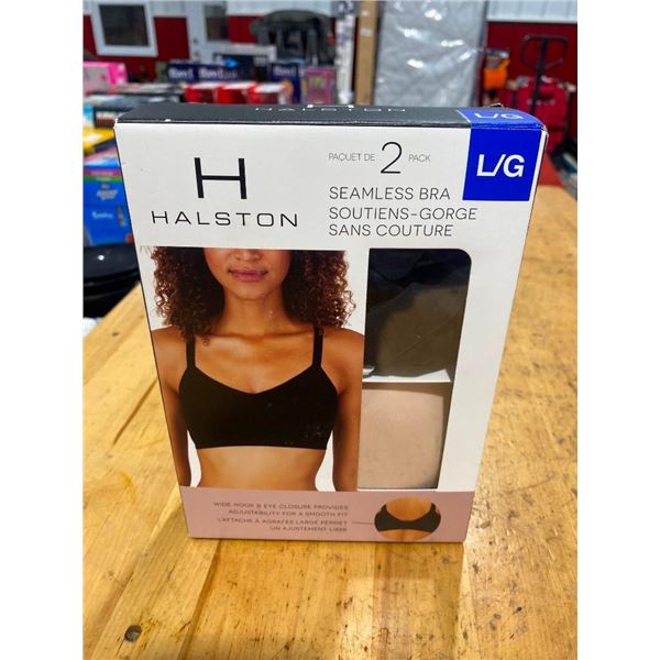 2 PACK OF SIZE L WOMENS SEAMLESS BRAS
