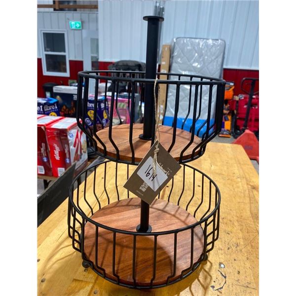 DECORATIVE 2-TEIR BASKET