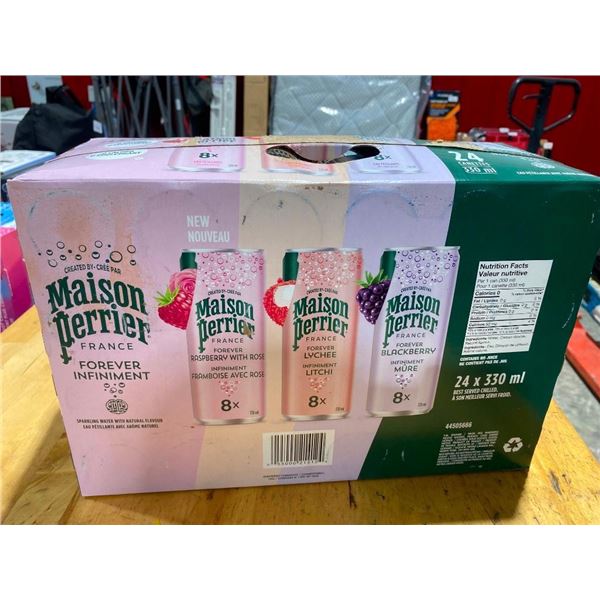 24 CANS OF ASSORTED FLAVOURED SPARKLING DRINKS