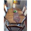 Image 4 : Wood Dining Table With Adjustable Size 67" x 43" and Six Upholstered Chairs