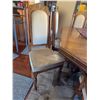 Image 6 : Wood Dining Table With Adjustable Size 67" x 43" and Six Upholstered Chairs