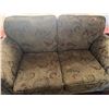 Image 3 : Patterned Upholstered Loveseat with Rolled Arms and Cushions, 63" x 33"