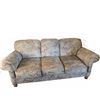 Image 1 : Three-Seat Fabric Sofa with Rolled Arms and Patterned Upholstery, 82" x 36"