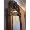 Image 2 : Ornate Wood Framed Wall Mirror with Carved Top Detail, 31" x 54"