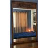 Image 2 : Wood Dresser With Ornate Carved Front, 9 Drawers, and Framed Mirror 33" x 48"
