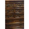 Image 2 : Ornate Carved Wood 6-Drawer Dresser with Brass Hardware