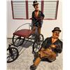 Image 4 : Cast Iron and Metal Two-Man Bicycle Figurine with Removable Figures