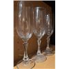 Image 2 : Etched and Clear Crystal Stemware Set, 19 Pieces