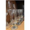 Image 3 : Etched and Clear Crystal Stemware Set, 19 Pieces