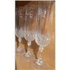 Image 4 : Etched and Clear Crystal Stemware Set, 19 Pieces