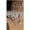 Image 6 : Etched and Clear Crystal Stemware Set, 19 Pieces