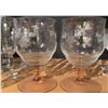 Image 7 : Etched and Clear Crystal Stemware Set, 19 Pieces