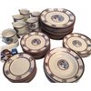 Image 2 : Holiday Snowman Dinnerware Set Plates Bowls Mugs and Napkin Holder