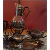 Image 3 : Victorian 512 Silver Plated Tableware Set: Carafe, Goblets, Teapot, Tray, Gravy Boat