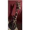 Image 2 : Hand-Carved Painted Wood Giraffe Sculptures on Round Bases