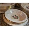 Image 3 : Floral Dinnerware Set with Gold Trim, Includes Plates and Bowls, Rose Pattern