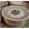 Image 4 : Floral Dinnerware Set with Gold Trim, Includes Plates and Bowls, Rose Pattern