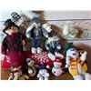 Image 1 : Plush and Fabric Snowman Christmas Decor Lot, 10 Pieces