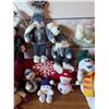 Image 4 : Plush and Fabric Snowman Christmas Decor Lot, 10 Pieces