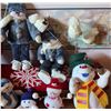 Image 5 : Plush and Fabric Snowman Christmas Decor Lot, 10 Pieces