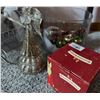 Image 5 : Holiday Decor Lot: Wire Deer Sleigh Set, Angels, Ornaments, Plush Bear, Bunnykins Box