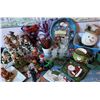 Image 1 : Christmas Decor and Tableware Including Figurines, Mugs, Plates, and Trays