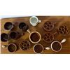 Image 1 : 12 Brown Glazed French Onion Soup and Escargot Crocks with Tomato Soup Mug