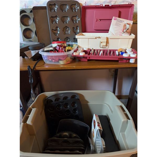 Wilton Cake Decorating Kit And Assorted Baking Molds, Pans, Tools, And Supplies