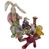 Image 1 : Stuffed Animal Lot: Bunny Dolls, Giraffes, Duck, Bear and More, Mixed Brands