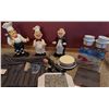 Image 1 : Kitchen Decor Set with Chef Figurines, Utensil Kit, Scales, Ramekin Set, and Serving Stone