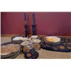 Image 1 : Celestial Sun and Moon Dinnerware Set with Candlesticks, Mugs, Plates, Placemats