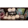 Image 3 : Candle and Wax Melt Lot with Basket, Jar Candles, Pillar Candles, Holders