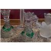 Image 2 : Glass Candle Holders and Decorative Glass Pieces, 6 Pieces
